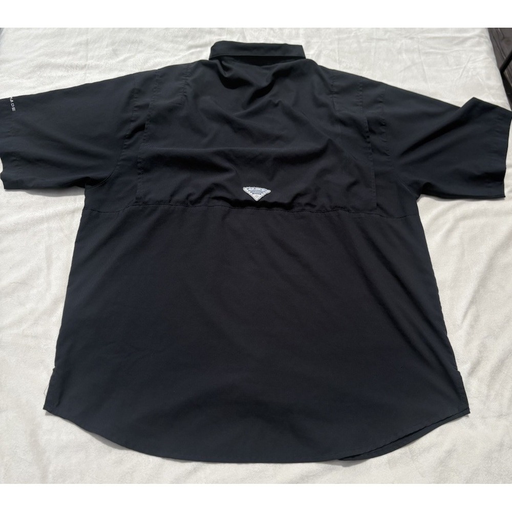 Columbia PFG Tamiami II Shirt Black Omni-Shade Vented Fishing Pockets Men's L. - Picture 2 of 12